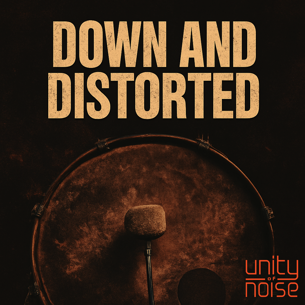 down and distorted drum break, unity of noise drum samples